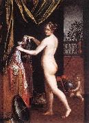 Lavinia Fontana Minerva dressing oil painting